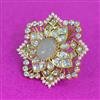 Kundan Adjustable Ring With Victorian Plating