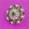 Kundan Adjustable Ring With Carat Plating