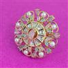 Kundan Adjustable Ring With Carat Plating