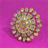 Kundan Adjustable Ring With Victorian Plating