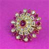 Kundan Adjustable Ring With Victorian Plating