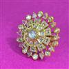 Kundan Adjustable Ring With Victorian Plating