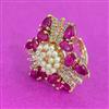 Kundan Adjustable Ring With Carat Plating