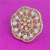 Kundan Adjustable Ring With Carat Plating