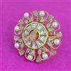 Kundan Adjustable Ring With Victorian Plating