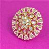 Kundan Adjustable Ring With Carat Plating