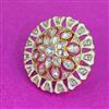 Kundan Adjustable Ring With Carat Plating