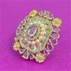Kundan Adjustable Ring With Carat Plating