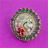 Kundan Adjustable Ring With Carat Plating