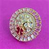 Kundan Adjustable Ring With Carat Plating