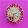 Kundan Adjustable Ring With Carat Plating