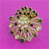 Kundan Adjustable Ring With Victorian Plating