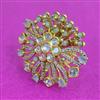 Kundan Adjustable Ring With Victorian Plating