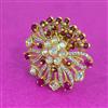 Kundan Adjustable Ring With Victorian Plating