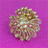 Kundan Adjustable Ring With Victorian Plating