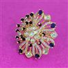 Kundan Adjustable Ring With Carat Plating