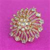 Kundan Adjustable Ring With Carat Plating
