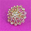 Kundan Adjustable Ring With Carat Plating