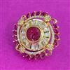 Kundan Adjustable Ring With Carat Plating