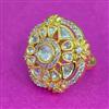 Kundan Adjustable Ring With Gold Plating