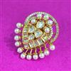 Kundan Adjustable Ring With Victorian Plating