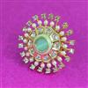 Kundan Meenakari Ring With Gold Plating