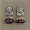 Antique Jhumki With Mehndi Plating