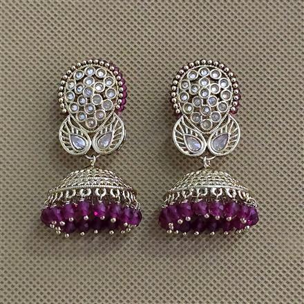 Antique Jhumki With Mehndi Plating