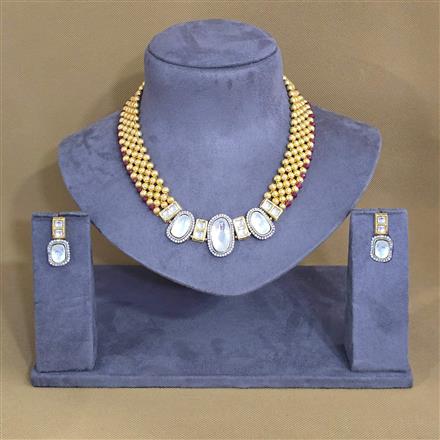 Kundan Classic Necklace With Black Plating