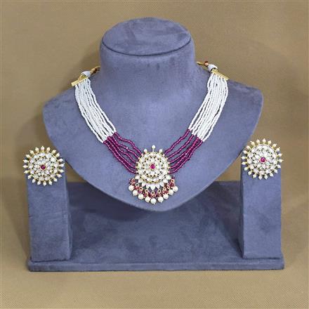 Kundan Moti Necklace With Gold Plating