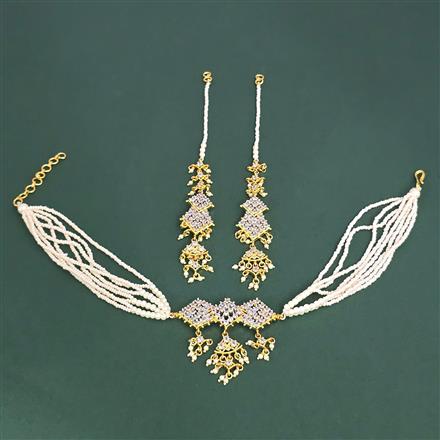 Kundan Choker Necklace With 2 Tone Plating