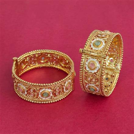 Antique Meenakari Bangles With Gold Plating