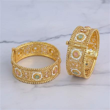 Antique Meenakari Bangles With Gold Plating