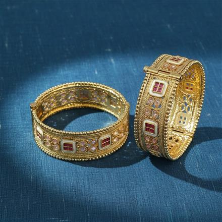 Antique Meenakari Bangles With Gold Plating