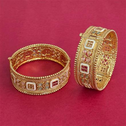 Antique Meenakari Bangles With Gold Plating