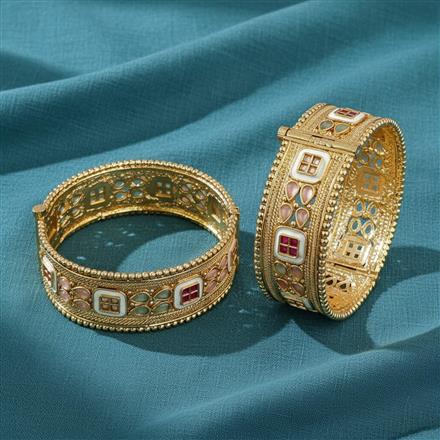 Antique Meenakari Bangles With Gold Plating