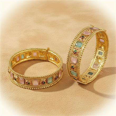 Antique Meenakari Bangles With Gold Plating