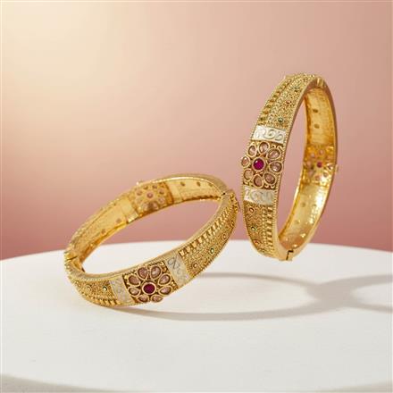 Antique Meenakari Bangles With Gold Plating