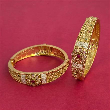 Antique Meenakari Bangles With Gold Plating