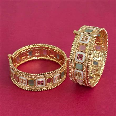 Antique Meenakari Bangles With Gold Plating