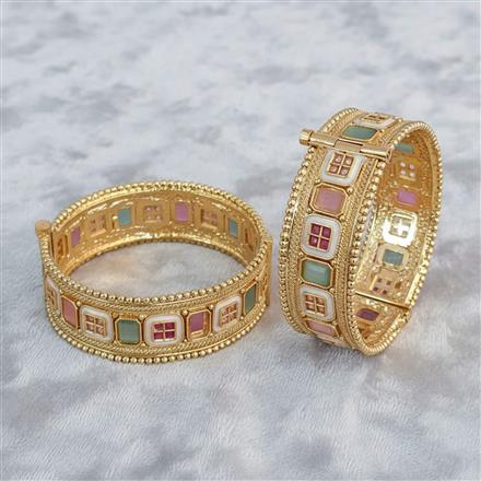 Antique Meenakari Bangles With Gold Plating