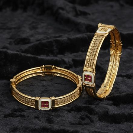Antique Meenakari Bangles With Gold Plating