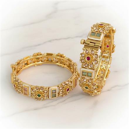 Antique Meenakari Bangles With Gold Plating