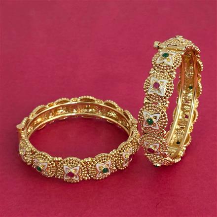 Antique Meenakari Bangles With Gold Plating