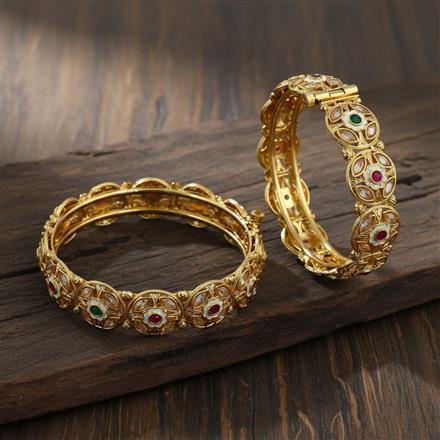 Antique Meenakari Bangles With Gold Plating
