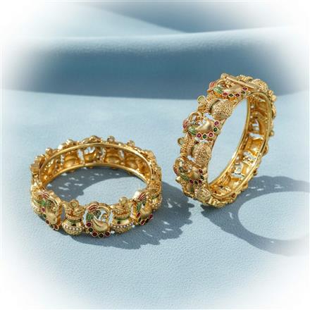 Antique Meenakari Bangles With Gold Plating
