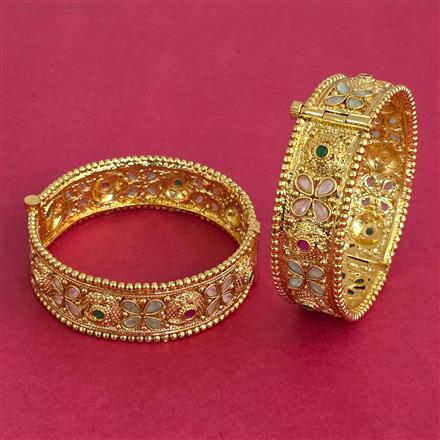 Antique Openable Bangles With Gold Plating