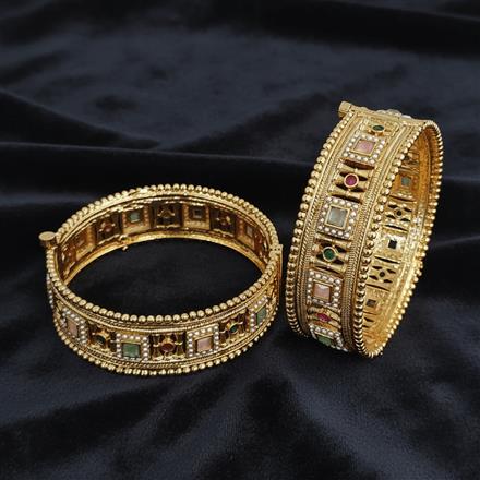 Antique Openable Bangles With Gold Plating