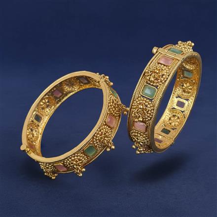 Antique Openable Bangles With Gold Plating