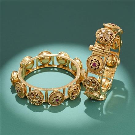 Antique Openable Bangles With Gold Plating